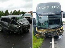 Acidente com ônibus de Michel Teló, no Paraná, deixa três pessoas mortas