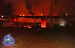 TV Band é consumida por incêndio durante a madrugada em Cacoal