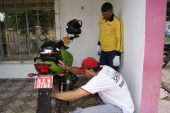 Motocicletas de mototáxi passam por vistoria em Cacoal