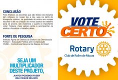 Rotary Club lança nesta quarta-feira projeto ‘Vote Certo’