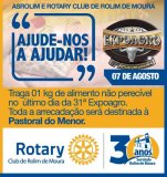 Rotary Club fará arrecadação de alimentos no Parque de Exposição