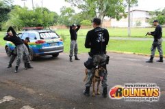 PM realiza treinamento com cães em Cacoal