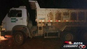 Caminhão roubado do DER é encontrado em Costa Marques