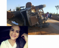 Caminhão toreiro tomba e mata jovem de 21 anos esmagada em Buritis