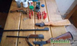Armas e munições são apreendidas pela PC e PM em Parecis