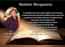 Missa de 7º dia de Selésio Bergamin será amanhã 