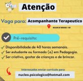 Vaga para acompanhante terapêutico em Rolim de Moura