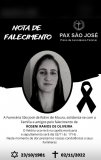 Nota de falecimento: Roseni Ramos de Oliveira 