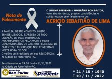 Nota de falecimento: Acricio Sebastião de Lima 