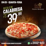 Pizza G calabresa em promoção nesta quarta, 04, no Sal da Terra