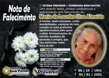 Nota de falecimento: Maria de Lourdes Silva Almeida 