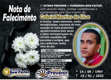 Nota de falecimento: Gabriel Martins da Silva 