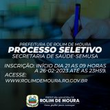 Prefeitura de Rolim de Moura anuncia teste seletivo para 18 vagas na Secretaria...
