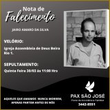 Nota de pesar falecimento do rolimourense Jairo Amaro da Silva