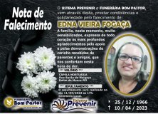Nota de Falecimento de Edna Viera Fogaça 