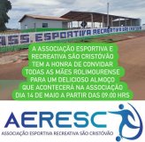 Associação recreativa São Cristóvão servirá almoço para as mães no...