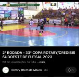 Transmissão da 33ª Copa Rotary vai ter sorteio de pix de R$ 50,00 para quem...