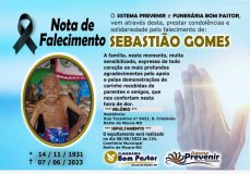 Nota de Falecimento: Sebastião Gomes 