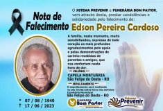 Nota de Falecimento: Edson Pereira Cardoso 