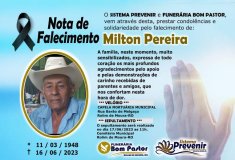 Nota de Falecimento: Milton Pereira