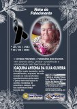 Nota de falecimento: Joaquina Antônia da Silva Oliveira