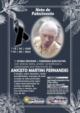 Nota de Falecimento: Aniceto Martins Fernandes 
