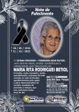 Nota de falecimento: Maria Rita Rodrigues Betiol