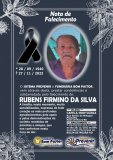 Nota de falecimento pela morte de Rubens Firmino da Silva