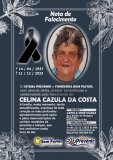 Nota de falecimento: Celina Cazula da Costa