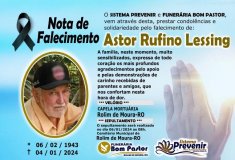 Nota de falecimento: Astor Rufino Lessing