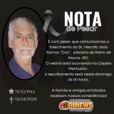 Nota de falecimento: Hercílio João Ramos “Ciro”