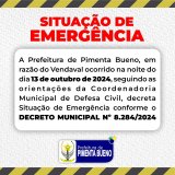 Após prejuízos causados por temporal, Prefeitura de Pimenta Bueno decreta...