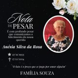 Nota de Falecimento: Anésia Silva da Rosa (91 anos)