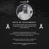 Nota de falecimento do sr. João Amâncio