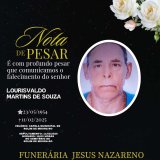 Nota de pesar: Lourisvaldo Martins de Souza 