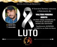Nota de falecimento: Valteir Pereira Bento