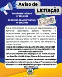 AVISO DE LICITAÇÃO CÂMARA MUNICIPAL DE ROLIM DE MOURA