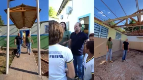 Cacoal: Escola Paulo Freire recebe reforma do teto ao piso