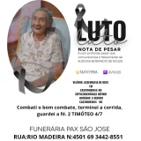 Nota de Pesar da Eudoxia Bonifácio de Souza, mãe do vice-prefeito de...