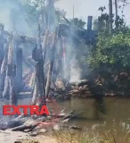 Ponte prestes a desabar é queimada em Chupinguaia