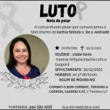 Nota de Pesar: Kathia Fabiula 