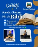 CONVITE – SESSÃO SOLENE EM HOMENAGEM AO DIA DA BÍBLIA