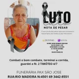 Nota de Pesar: Maria Alves Machado 