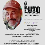 Nota de pesar. Valter de Brito de Souza