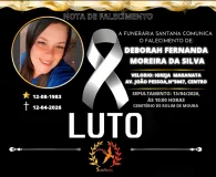 Nota de pesar: Déborah Fernanda Moreira da Silva 