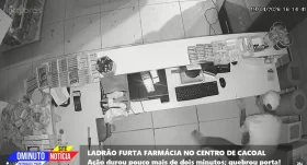 Homem acaba preso pela PM após arrombar e cometer furto em farmácia,em Cacoal