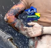 Corpo com mãos algemadas é encontrado no Rio Machado, na zona rural de...