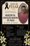 Nota de pesar: Marlene da Conceição Martins de Paulo