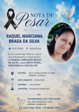 Nota de pesar: Raquel Marciana Braga da Silva