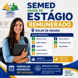 Rolim: SEMED abre 21 vagas de estágio remunerado para estudantes de Pedagogia